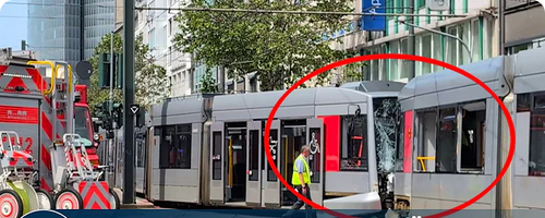 DÜSSELDORF: Schwerer Zusammenstoß von Straßenbahnen in der Innenstadt! Mehrere Schwerverletzte!