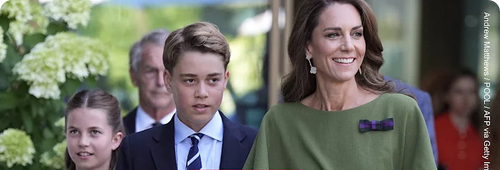 Prinzessin Kate überrascht mit William, George & Charlotte in Wimbledon
