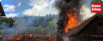 Großbrand auf Bauernhof forderte 90 Feuerwehrleute